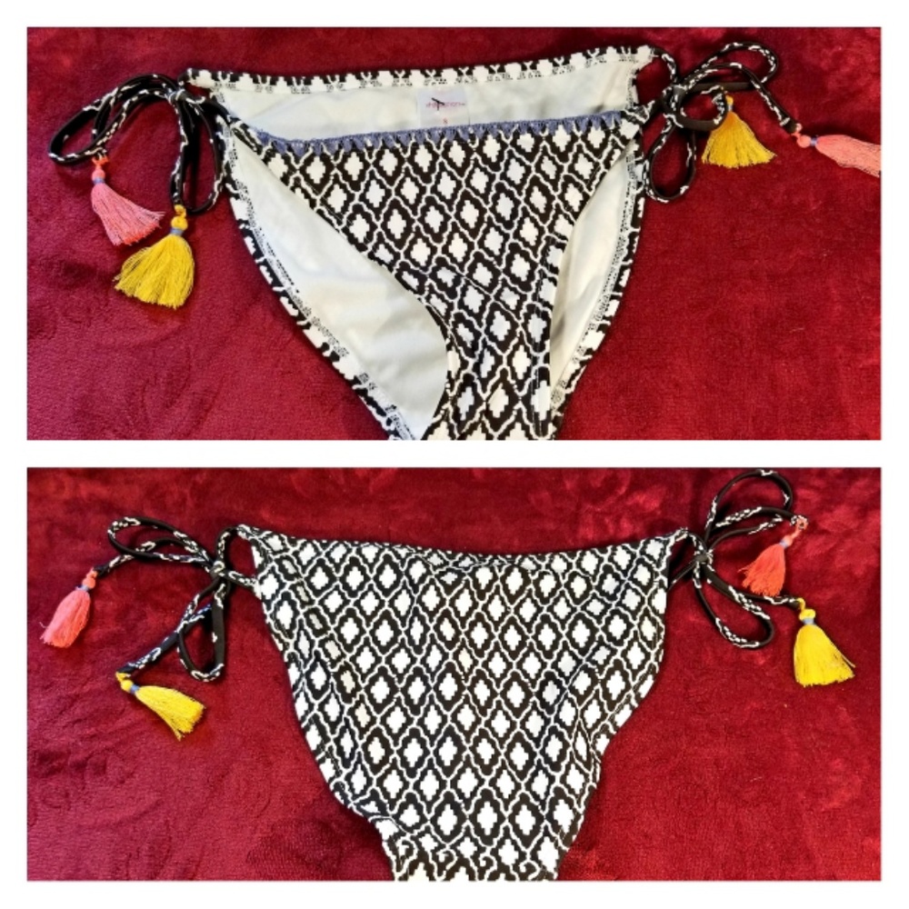 NEW! Exhilaration Side Tie Tassel Bikini Bottom
